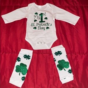 🍼3/$10 My 1st St. Patrick’s Day Baby Outfit 3 mo.